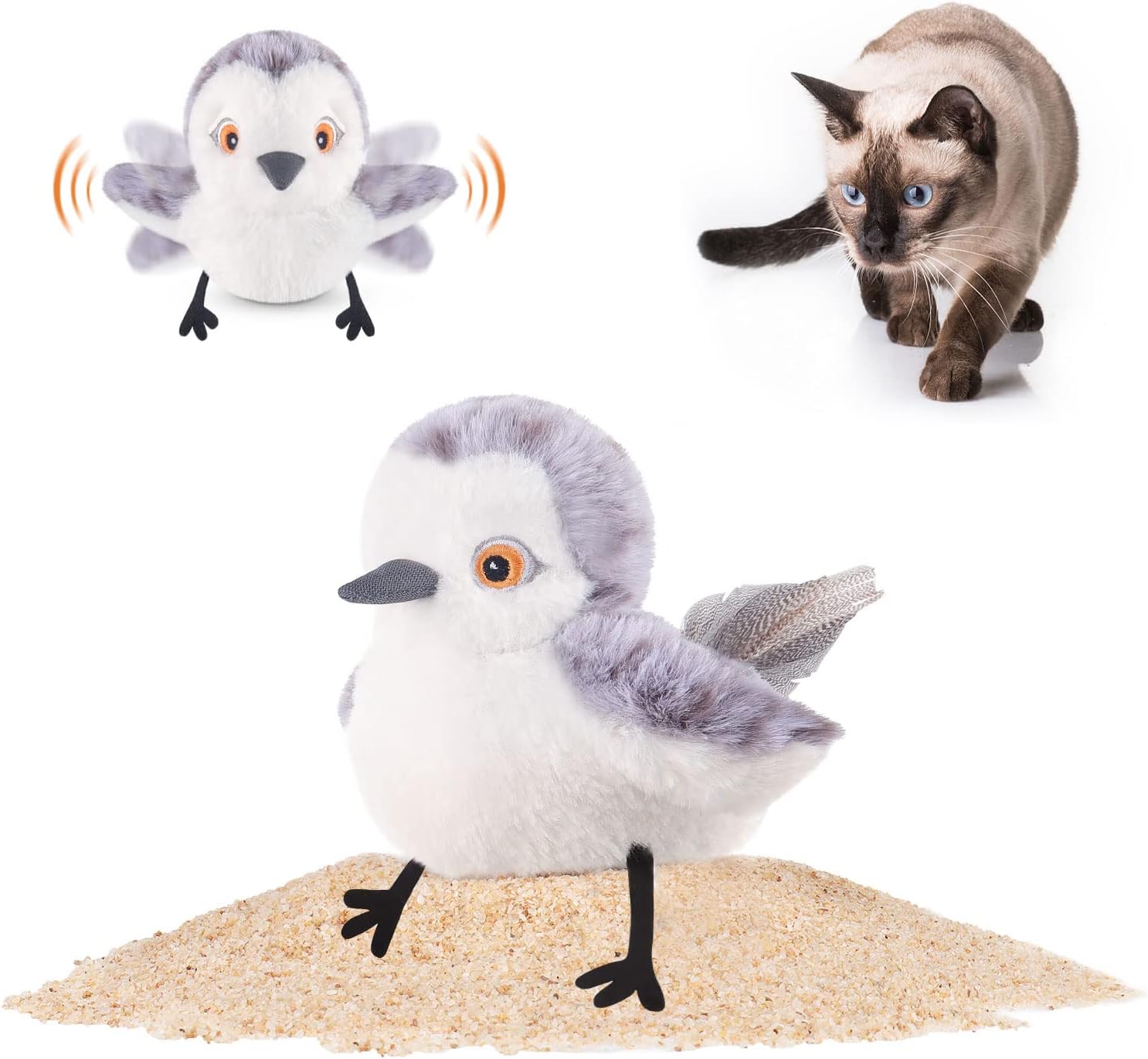 flapping bird cat toy